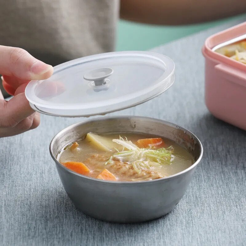 Lunch Box Food Storage Box 3 Layers Grids Student Office Worker Microwave Bento Box Outdoor Picnic Container with Fork Spoon
