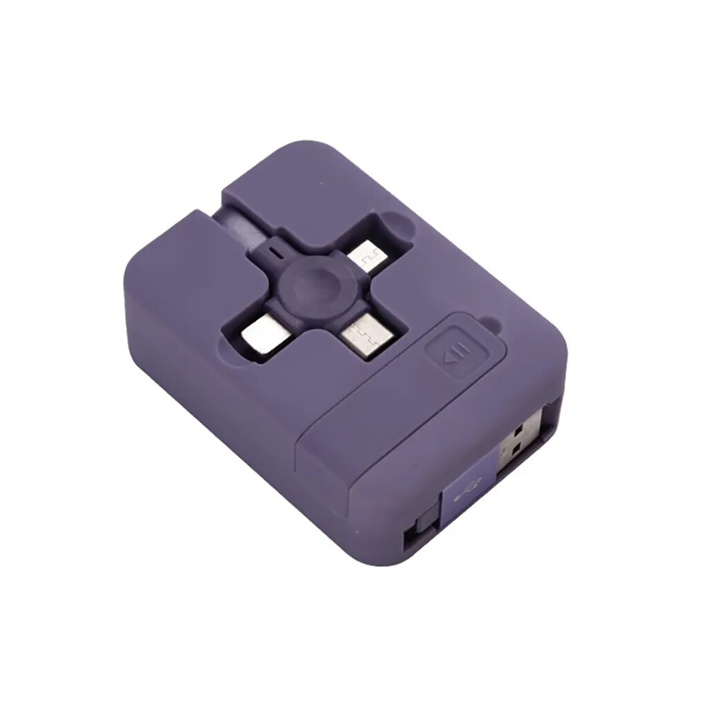 3-in-1 Charging Cable Roll Retractable Bracket