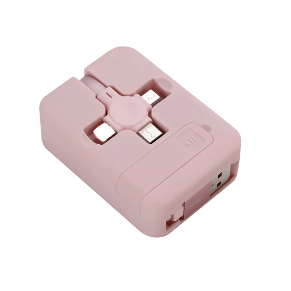3-in-1 Charging Cable Roll Retractable Bracket