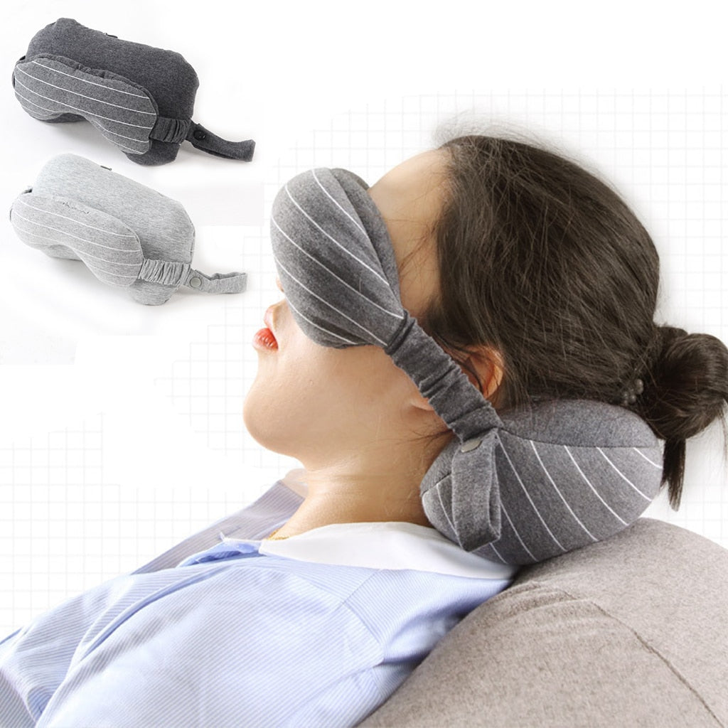 Travel Neck Pillow With Eye Mask