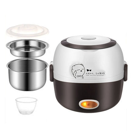 Portable Food Steamer Cooking Container Meal Lunchbox Warmer