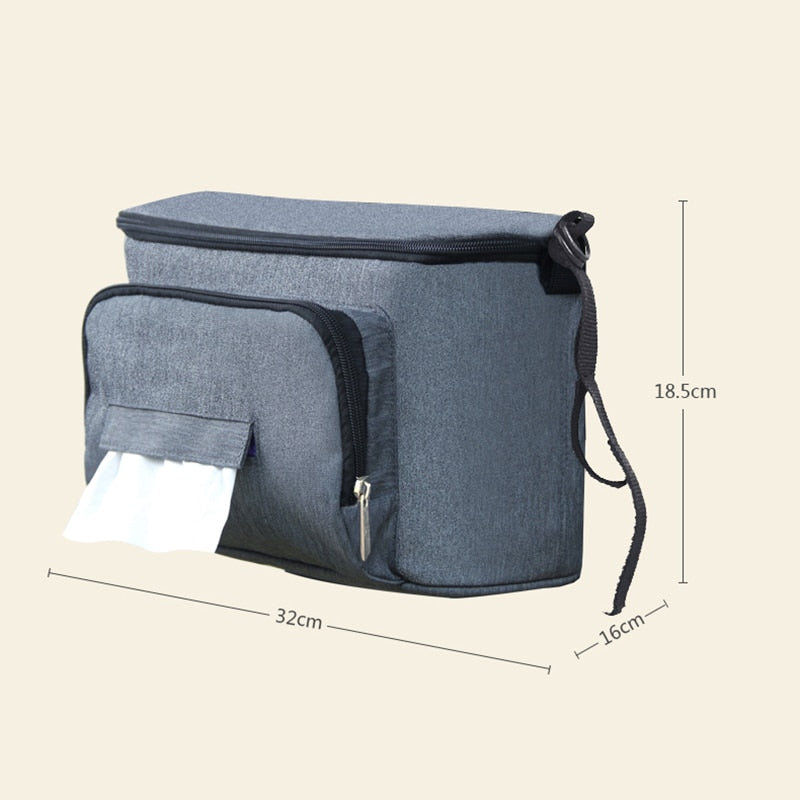 Large Capacity Travel Baby Stroller Storage Organizer.