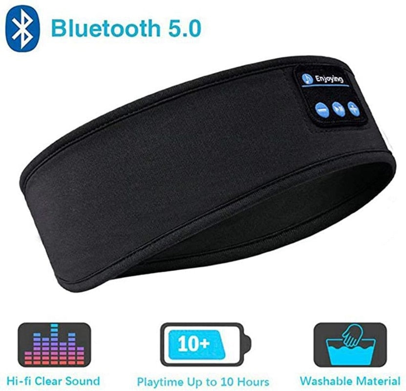 Sleeping Headphones Headband Wireless Music Earphones Eye Mask for Side Sleeper
