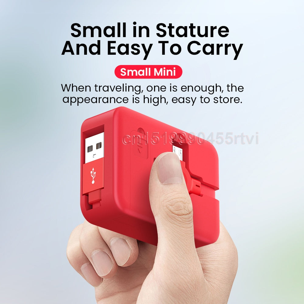 3-in-1 Charging Cable Roll Retractable Bracket