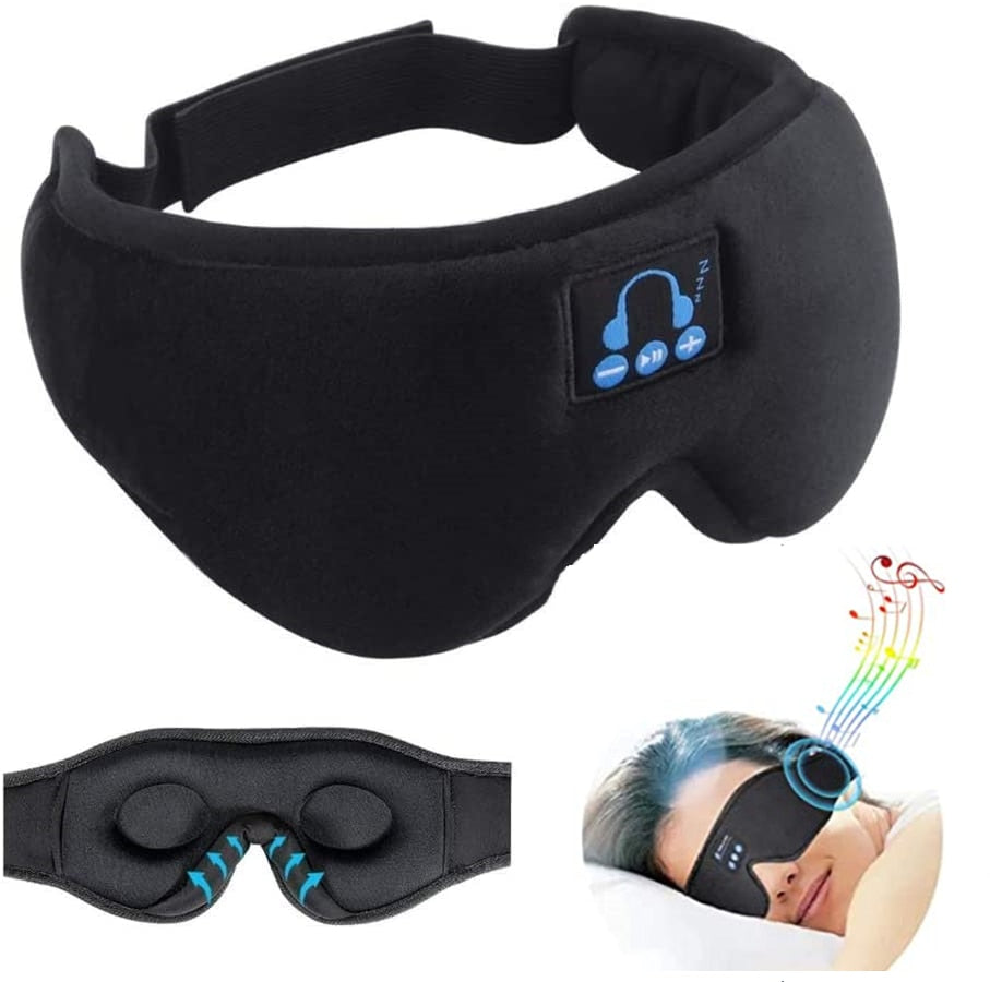3D Eye Mask Travel Head Set With Microphone Bluetooth 5.0 Wireless