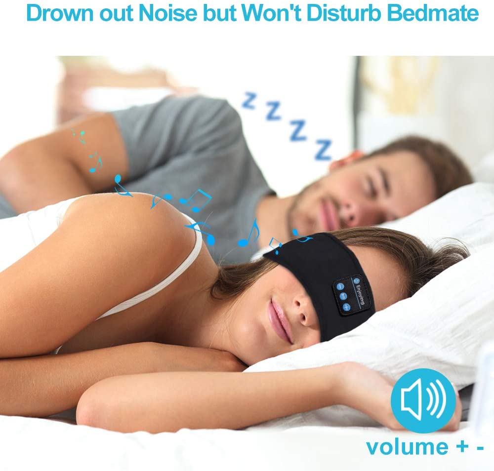 Sleeping Headphones Headband Wireless Music Earphones Eye Mask for Side Sleeper
