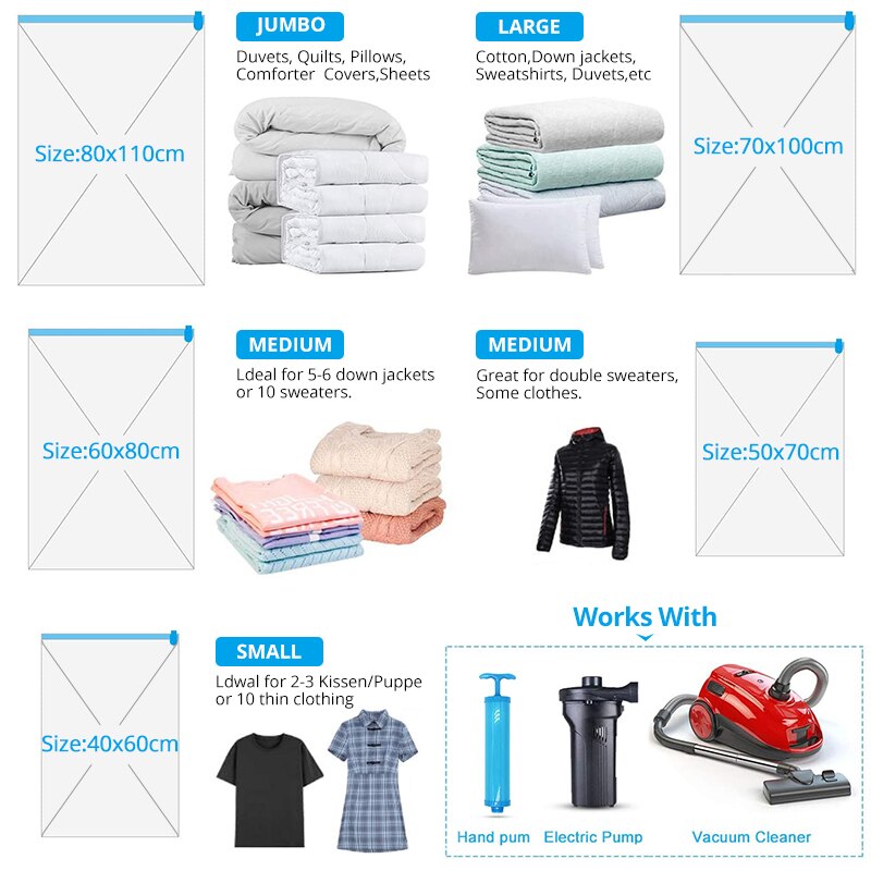 Travel Vacuum Bag for Storage Bag With Valve