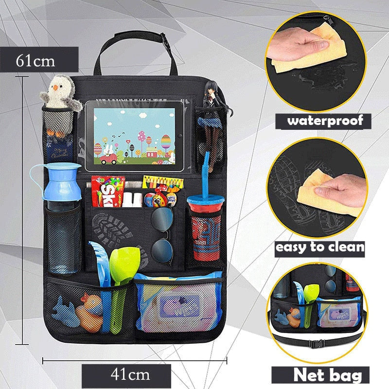 Universal Car Seat Back Organizer Multi-Pocket Storage Bag