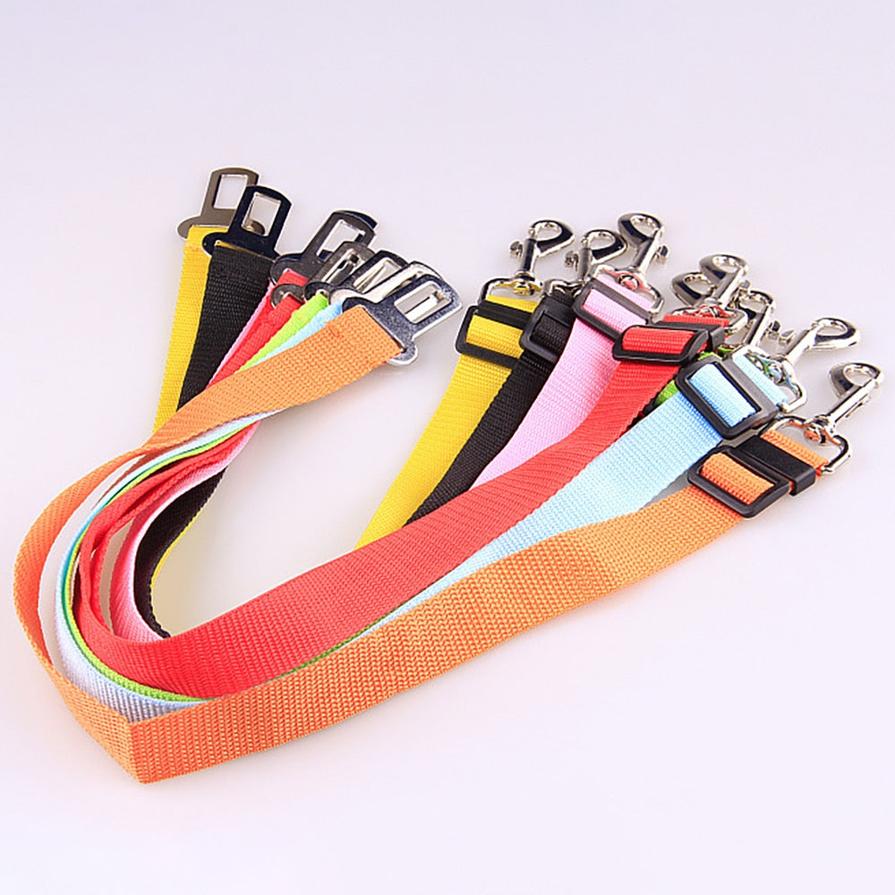 Pet adjustable Vehicle Seat Belt Collar Harness