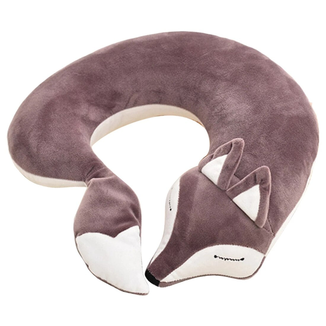 U Shaped Kids Hooded Neck Pillow for Airplane Travel