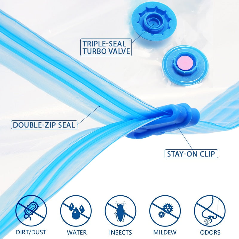 Travel Vacuum Bag for Storage Bag With Valve