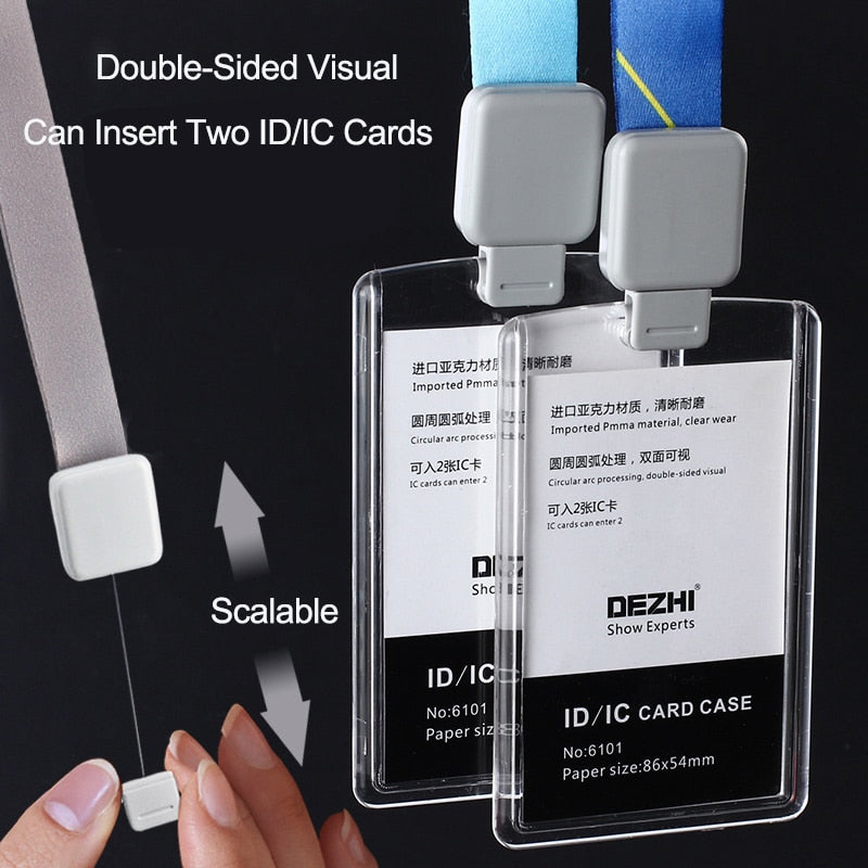 Retractable Lanyard with Transparent Business ID Holder