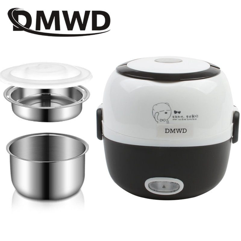 Portable Food Steamer Cooking Container Meal Lunchbox Warmer