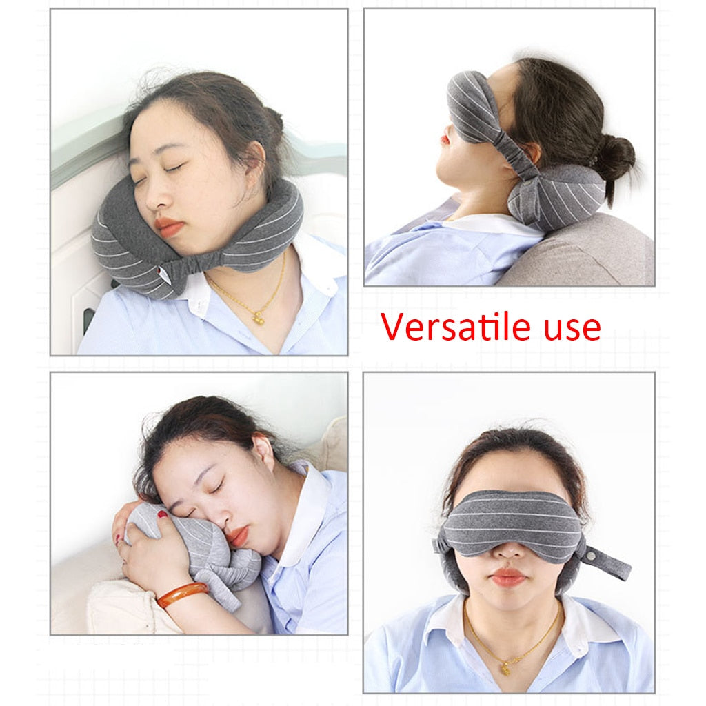 Travel Neck Pillow With Eye Mask