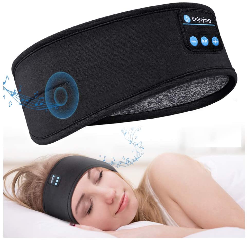 Sleeping Headphones Headband Wireless Music Earphones Eye Mask for Side Sleeper