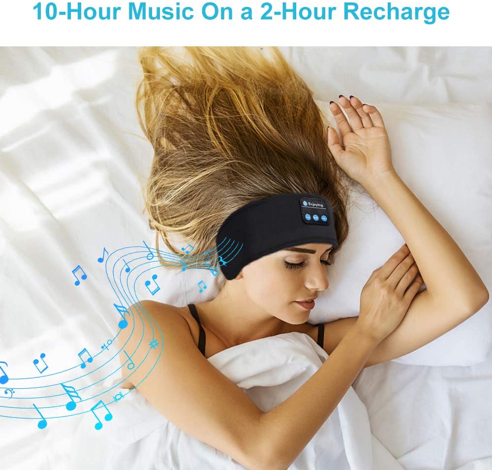 Sleeping Headphones Headband Wireless Music Earphones Eye Mask for Side Sleeper