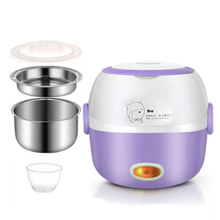Portable Food Steamer Cooking Container Meal Lunchbox Warmer