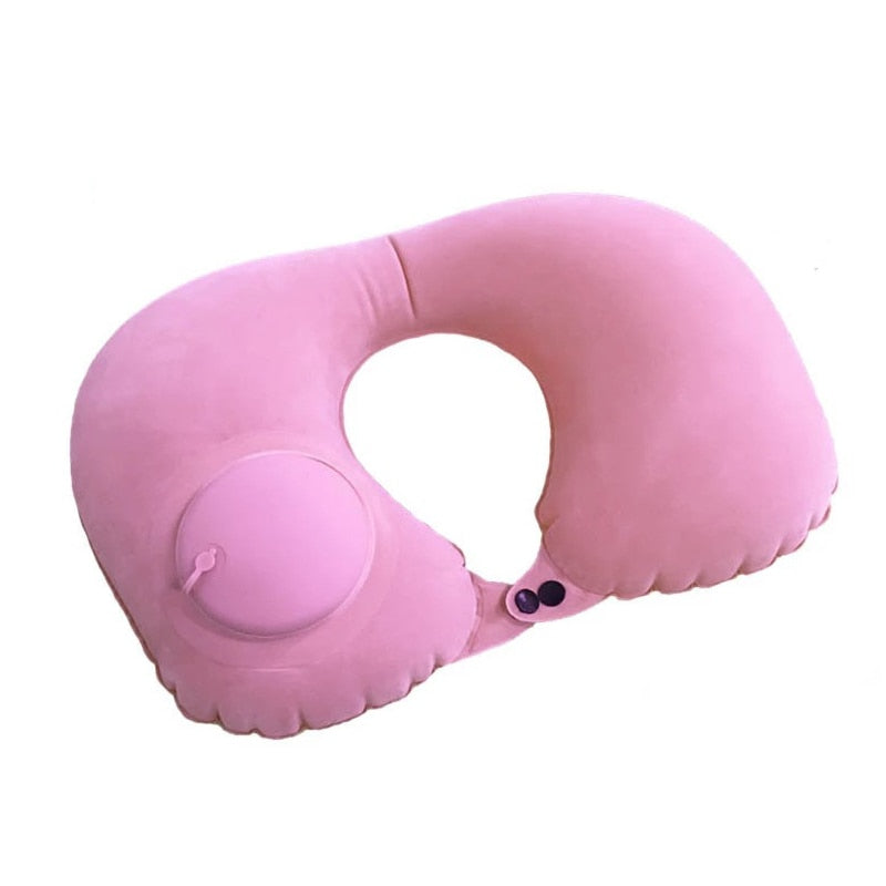 Kids Inflatable Flight Sleeping Pillow On Airplane Car Bus