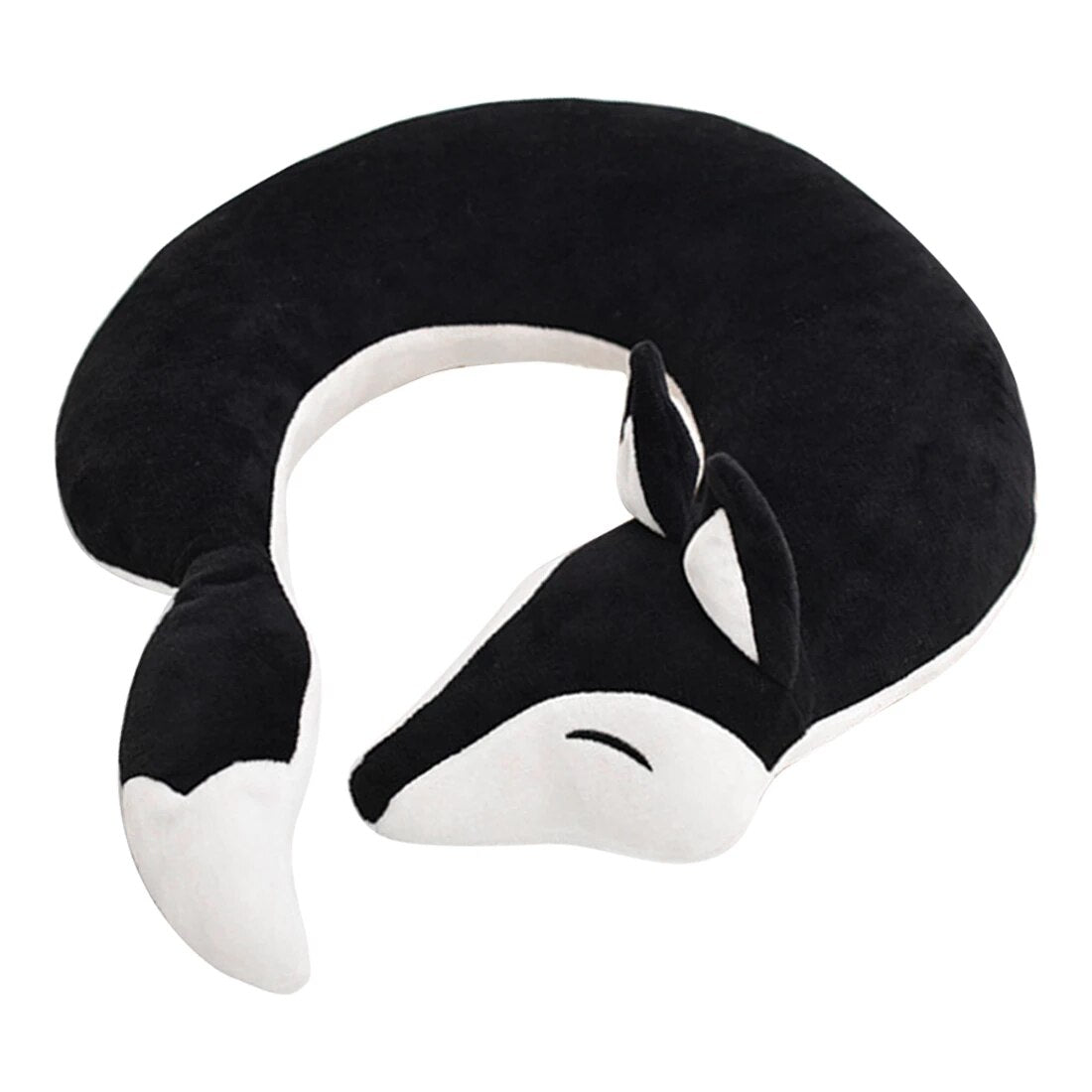 U Shaped Kids Hooded Neck Pillow for Airplane Travel