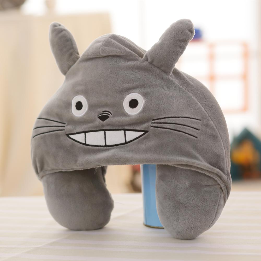 U Shaped Kids Hooded Neck Pillow for Airplane Travel