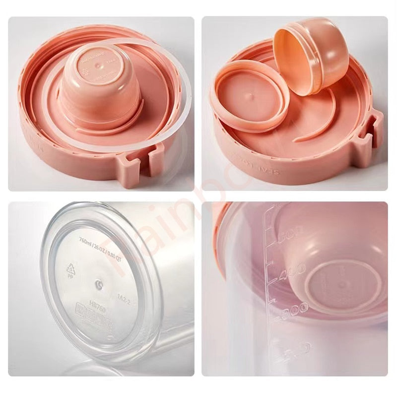 Cup Seal Container Set with Fork Sauce Cup Lid