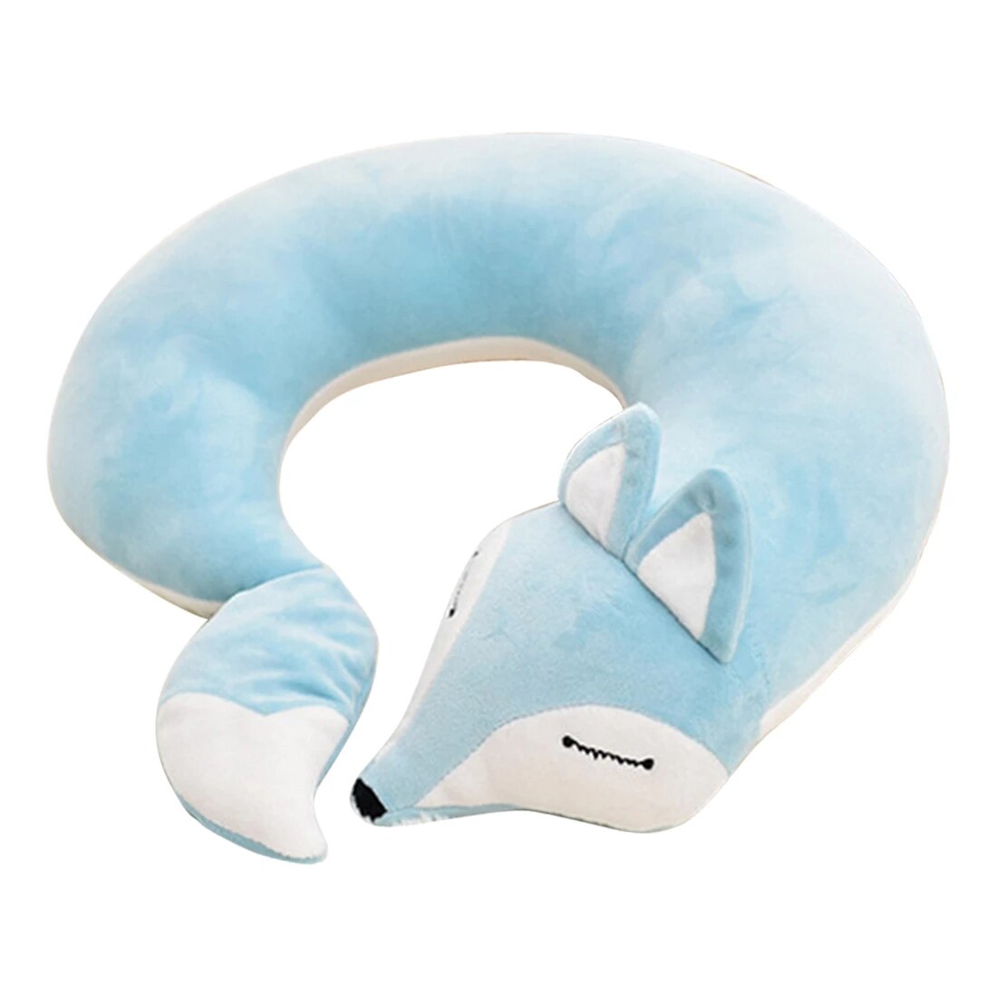 U Shaped Kids Hooded Neck Pillow for Airplane Travel