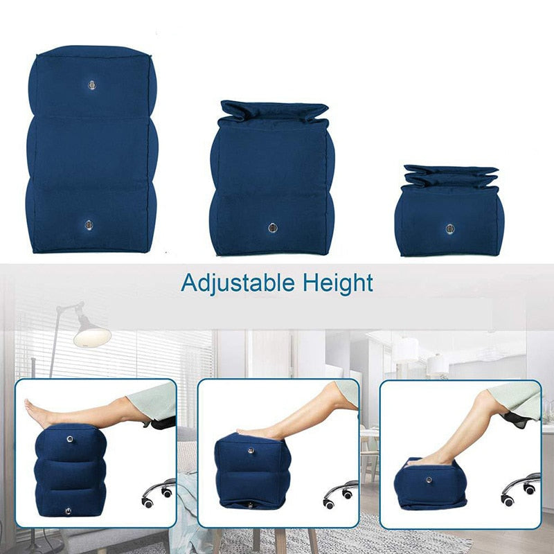 Kids Inflatable Flight Sleeping Pillow On Airplane Car Bus