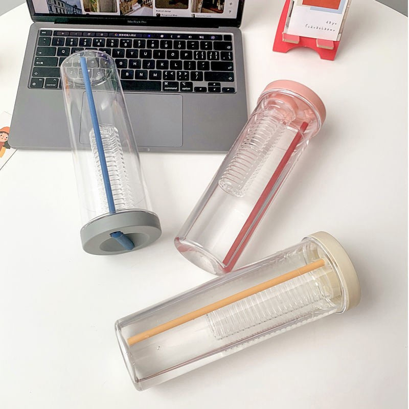 Fruit Filter Water Bottle with Straw