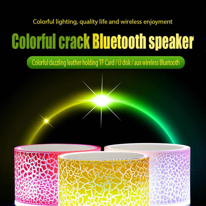 New Mini Wireless Bluetooth Outdoor Subwoofer Portable Speaker Radio Music Sound Box Dazzling Crack Wireless Speaker
