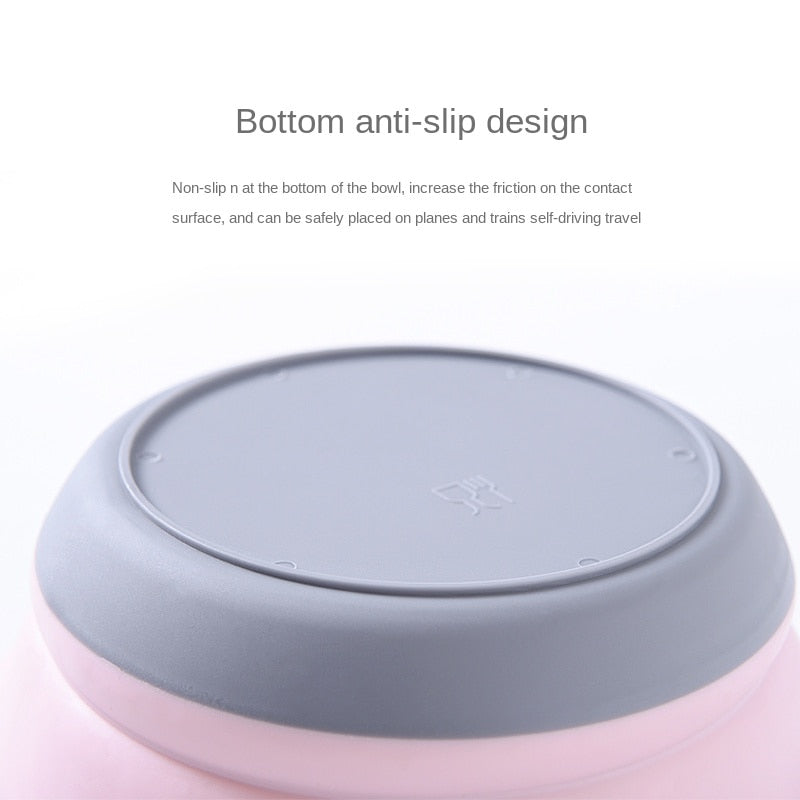 3Pcs Bowl Sets Silicone Folding Lunch Box