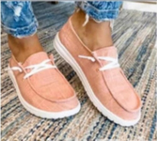 Women Flats Round Toe Slip-on Sneakers