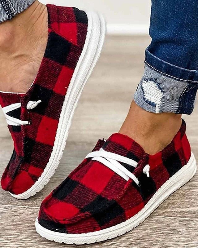 Women Flats Round Toe Slip-on Sneakers