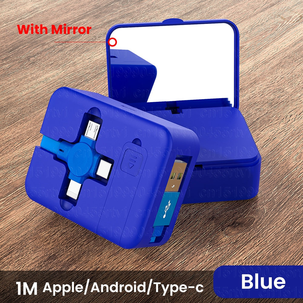 3-in-1 Charging Cable Roll Retractable Bracket