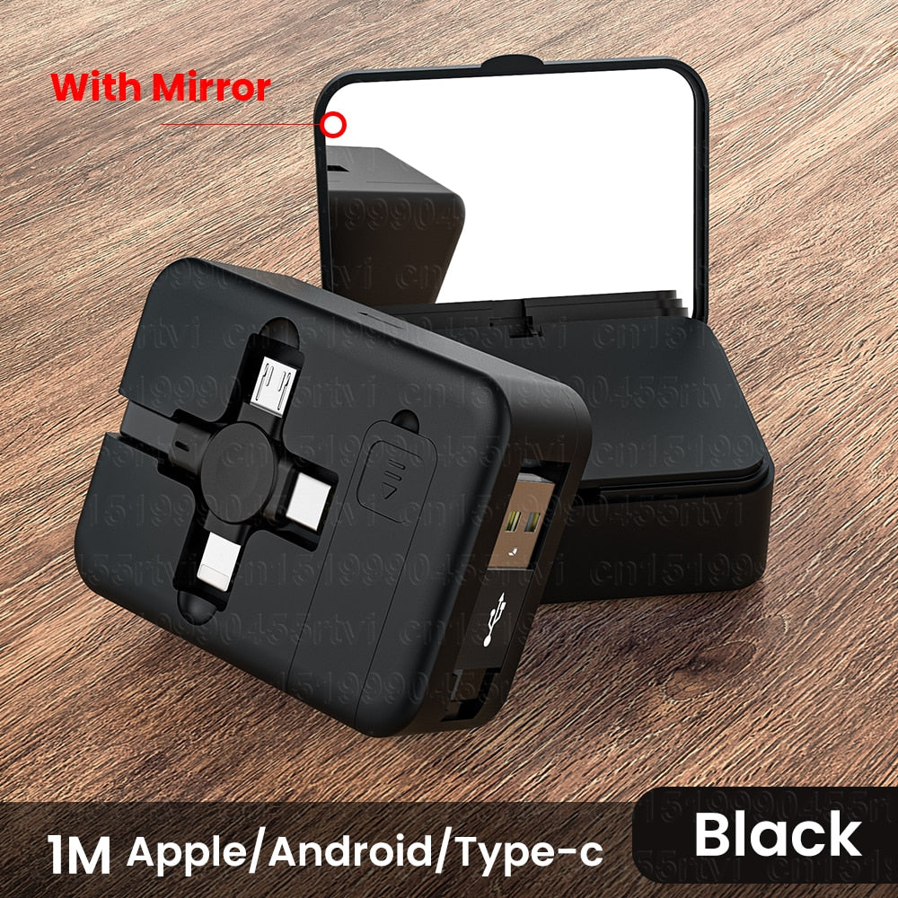 3-in-1 Charging Cable Roll Retractable Bracket