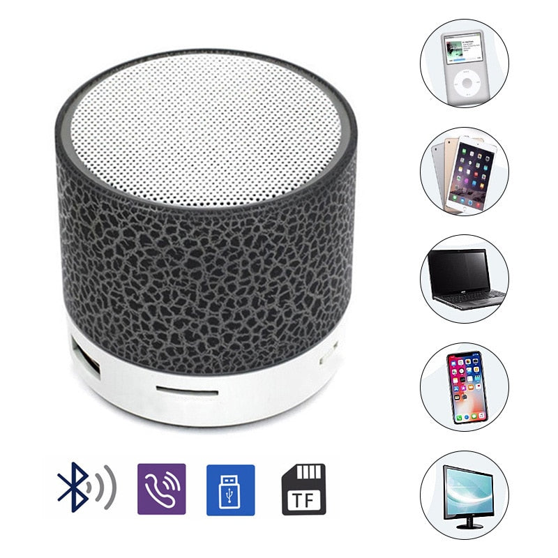New Mini Wireless Bluetooth Outdoor Subwoofer Portable Speaker Radio Music Sound Box Dazzling Crack Wireless Speaker