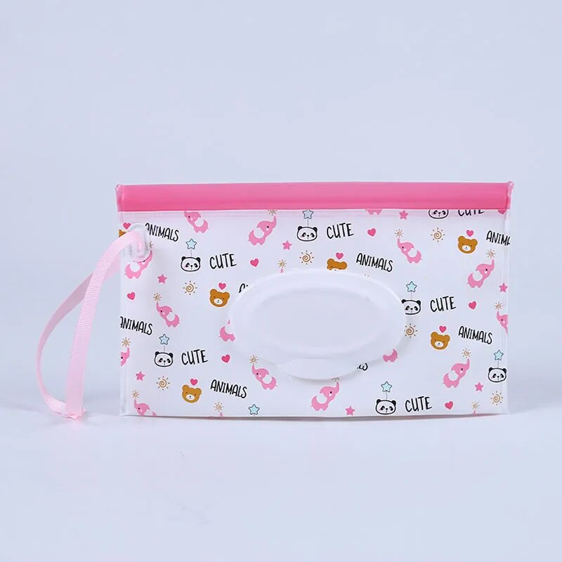 EVA 1Pcs Cartoon Pattern Wet Wipe Bag Eco-friendly Infant Supplies Portable Wipes Container Cleaning Wipes Case Reusable