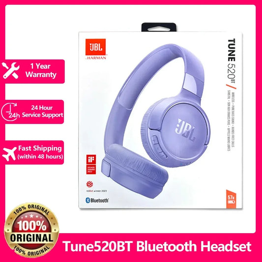 JBL TUNE 520BT Bluetooth Wireless  Music Headphones with Microphone