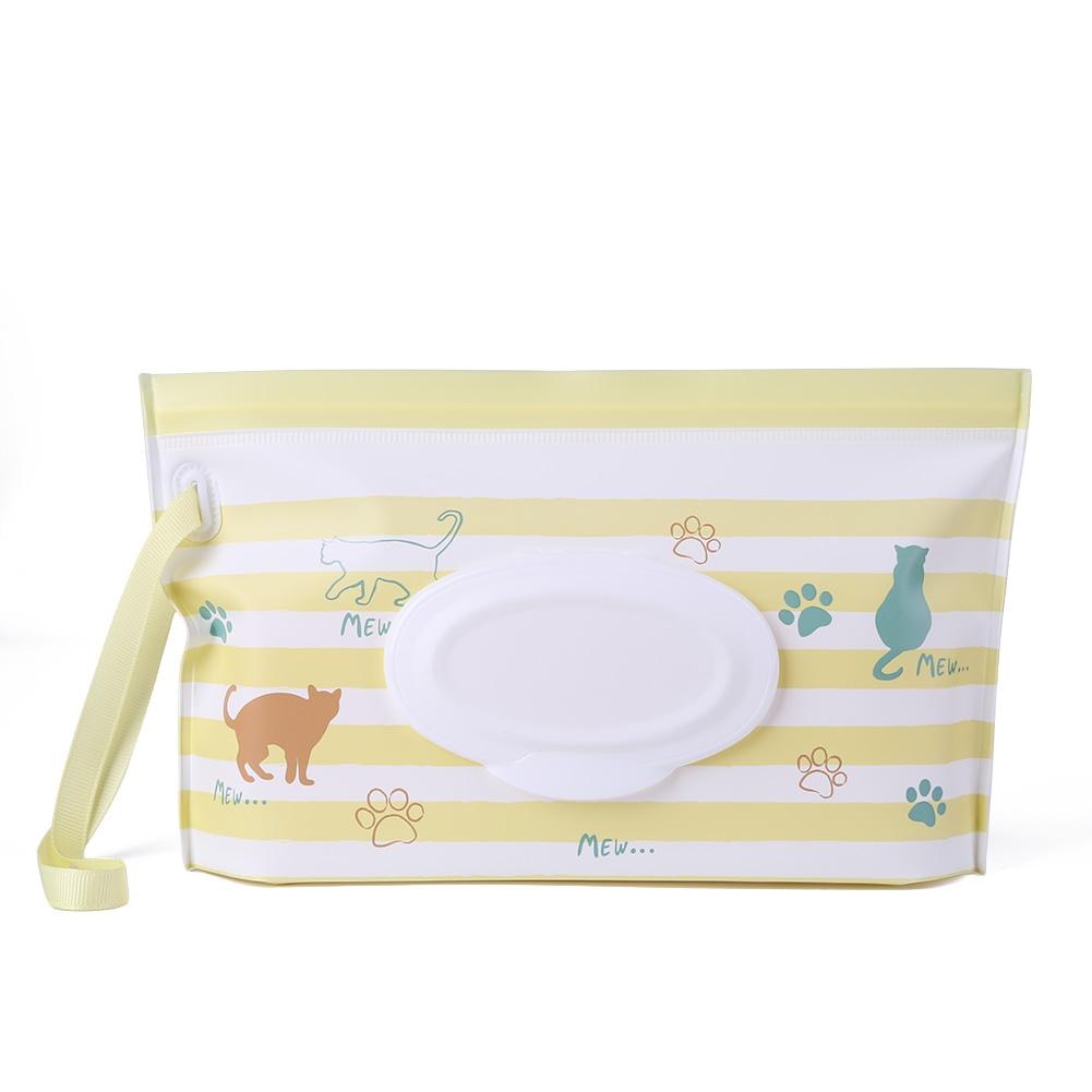 EVA 1Pcs Cartoon Pattern Wet Wipe Bag Eco-friendly Infant Supplies Portable Wipes Container Cleaning Wipes Case Reusable